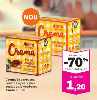 Sorli Crema de carbassa rostida o pollastre rostit amb verdures oferta