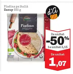 Sorli ZANUY Piadina pa italià oferta