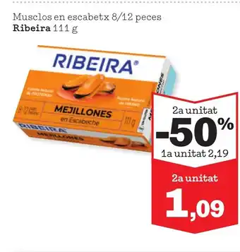 Sorli RIBEIRA Musclos en escabetx 8/12 peces oferta