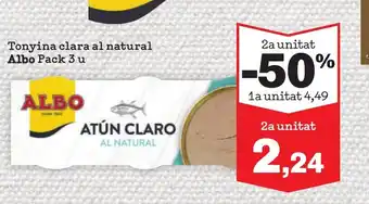 Sorli ALBO Tonyina clara al natural oferta