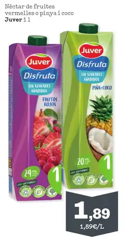 Sorli JUVER Nèctar de fruites vermelles o pinya i coco oferta