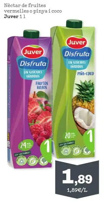 Sorli JUVER Nèctar de fruites vermelles o pinya i coco oferta