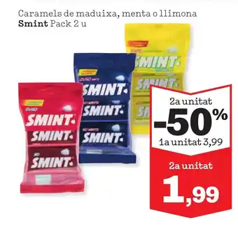 Sorli SMINT Caramels de maduixa, menta o llimona oferta