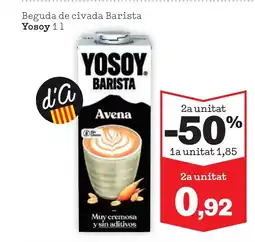 Sorli YOSOY Beguda de civada Barista oferta