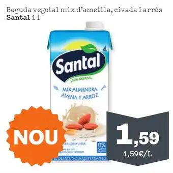 Sorli SANTAL Beguda vegetal mix d'ametlla, civada i arròs oferta