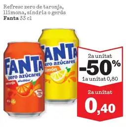 Sorli FANTA Refresc zero de taronja, llimona, síndria o gerds oferta