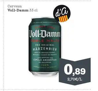 Sorli VOLL DAMM Cervesa oferta