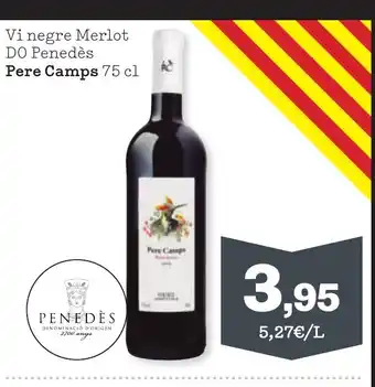 Sorli PERE CAMPS Vi negre Merlot DO Penedès oferta