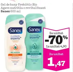 Sorli SANEX Gel de bany Prebiòtic Bio Agave nutritiu o revitalitzant oferta