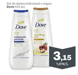 Sorli DOVE Gel de dutxa hidratant o argan oferta