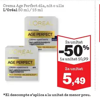 Sorli L'OREAL Crema Age Perfect dia nit o ulls oferta