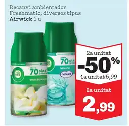 Sorli AIRWICK Recanvi ambientador Freshmatic, diversos tipus oferta