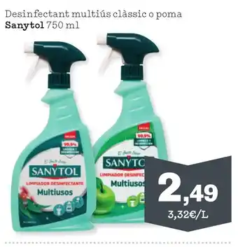 Sorli SANYTOL Desinfectant multiús clàssic o poma oferta