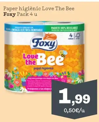 Sorli FOXY Paper higiènic Love The Bee oferta