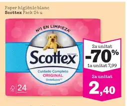 Sorli SCOTTEX Paper higiènic blanc oferta