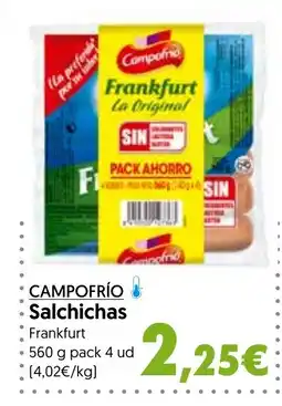 Hiper Usera CAMPOFRÍO Salchichas oferta