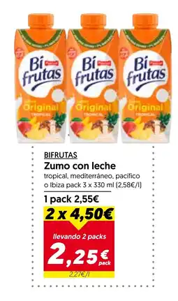 Hiper Usera BIFRUTAS Zumo con leche oferta