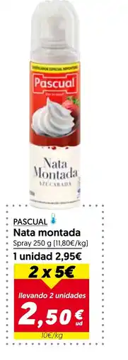 Hiper Usera PASCUAL Nata montada Spray oferta