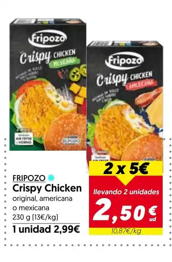 Hiper Usera FRIPOZO Crispy Chicken original, americana oferta