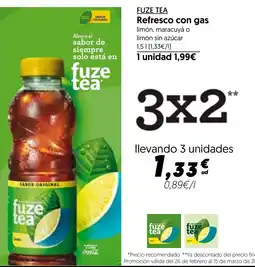 Hiper Usera FUZE TEA Refresco con gas oferta