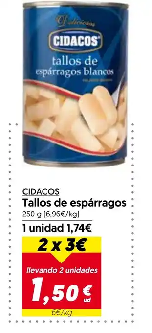 Hiper Usera CIDACOS Tallos de espárragos oferta