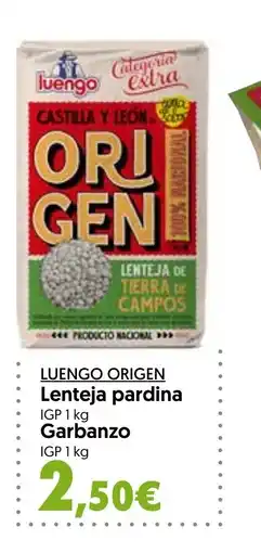 Hiper Usera LUENGO ORIGEN Lenteja pardina oferta