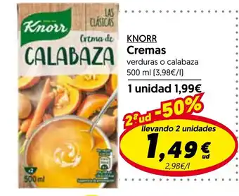 Hiper Usera KNORR Cremas oferta