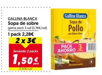 Hiper Usera GALLINA BLANCA Sopa de sobre oferta