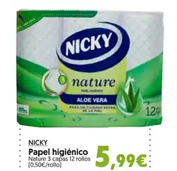 Hiper Usera NICKY Papel higiénico oferta