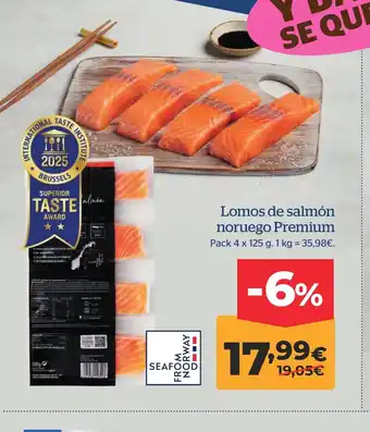 La Sirena Lomos de salmón noruego Premium oferta