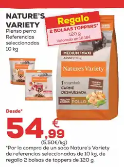 Kiwoko NATURE'S VARIETY Pienso perro Referencias seleccionadas oferta