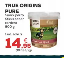 Kiwoko TRUE ORIGINS PURE Snack perro Sticks sabor oferta