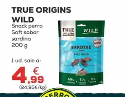 Kiwoko TRUE ORIGINS WILD Snack perro Soft sabor sardina oferta