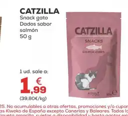 Kiwoko CATZILLA Snacl gato Dados sabor salmon oferta