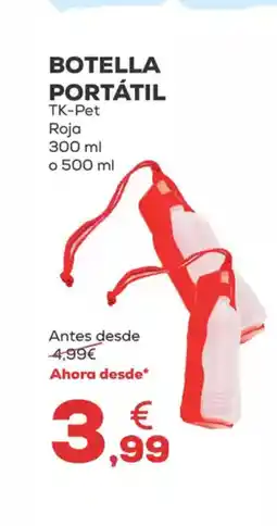 Kiwoko BOTELLA PORTÁTIL TK-Pet Roja oferta