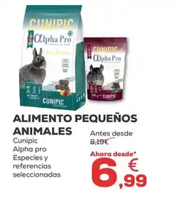 Kiwoko ALIMENTO PEQUEÑOS ANIMALES Cunipic Alpha pro Especies y referencias oferta