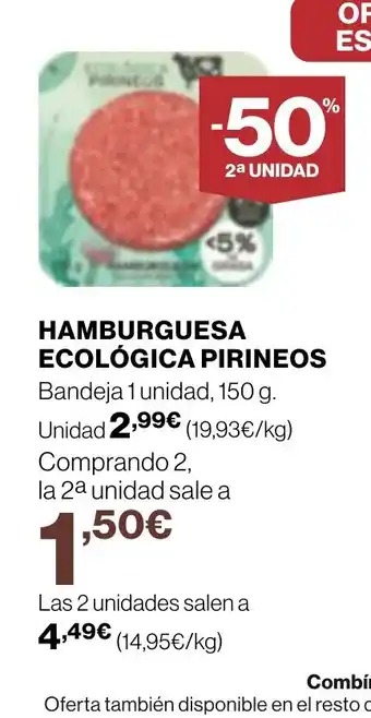 Supercor Hamburguesa ecológica pirineos oferta