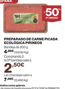 Supercor Preparado de carne picada ecológica pirineos oferta