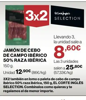 Supercor Jamón de cebo de campo ibérico 50% raza ibérica oferta