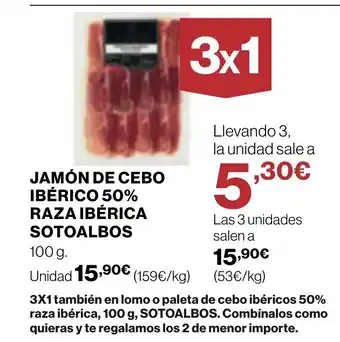 Supercor Jamón de cebo ibérico 50% raza ibérica oferta