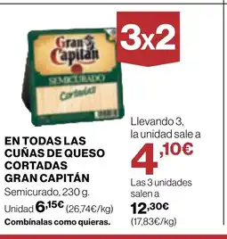 Supercor GRAN CAPITÁN En todas las cuñas de queso cortadas oferta