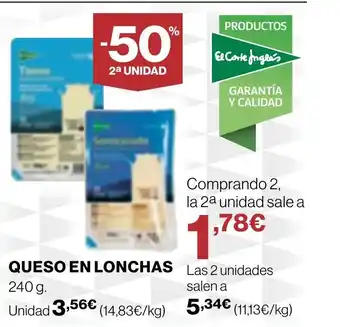 Supercor Queso en lonchas oferta