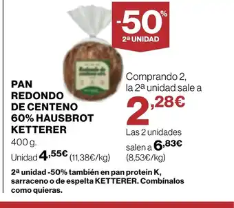 Supercor Pan redondo de centeno 60% hausbrot oferta