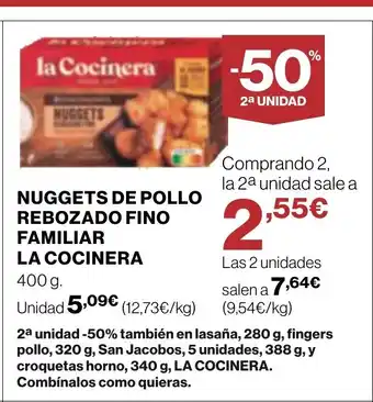 Supercor LA COCINERA Nuggets de pollo rebozado fino familiar oferta