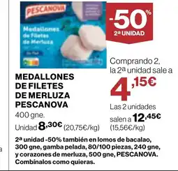 Supercor PESCANOVA Medallones de filetes de merluza oferta