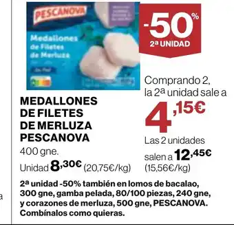 Supercor PESCANOVA Medallones de filetes de merluza oferta