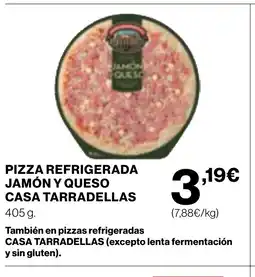 Supercor Pizza refrigerada jamón y queso oferta