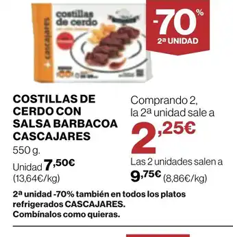 Supercor Costillas de cerdo con salsa barbacoa cascajares oferta