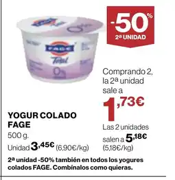 Supercor FAGE Yogur colado oferta