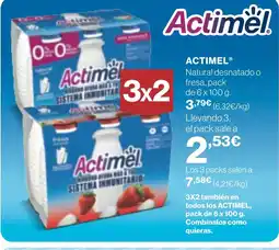 Supercor ACTIMEL Natural desnatado o fresa oferta